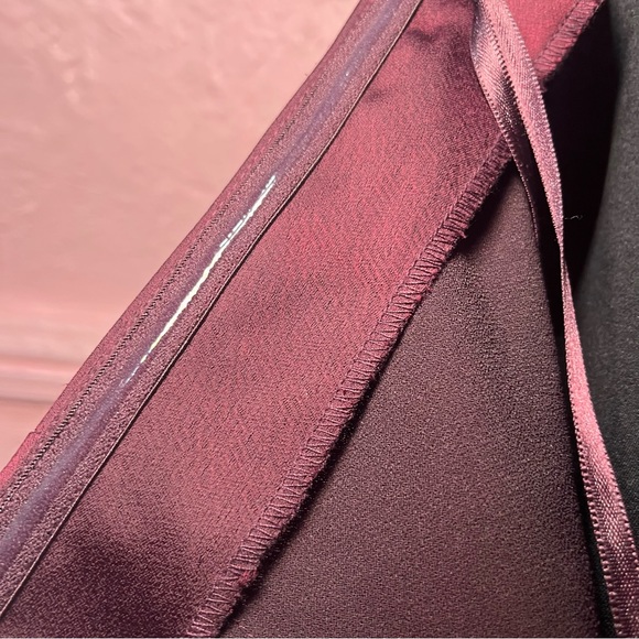 SOLD BHLDN NWT Ruby Twist Halter Satin Gown Plus Size 22 Dark Berry Bridesmaid - Picture 15 of 16